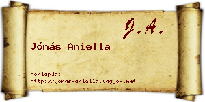 Jónás Aniella névjegykártya