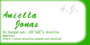 aniella jonas business card